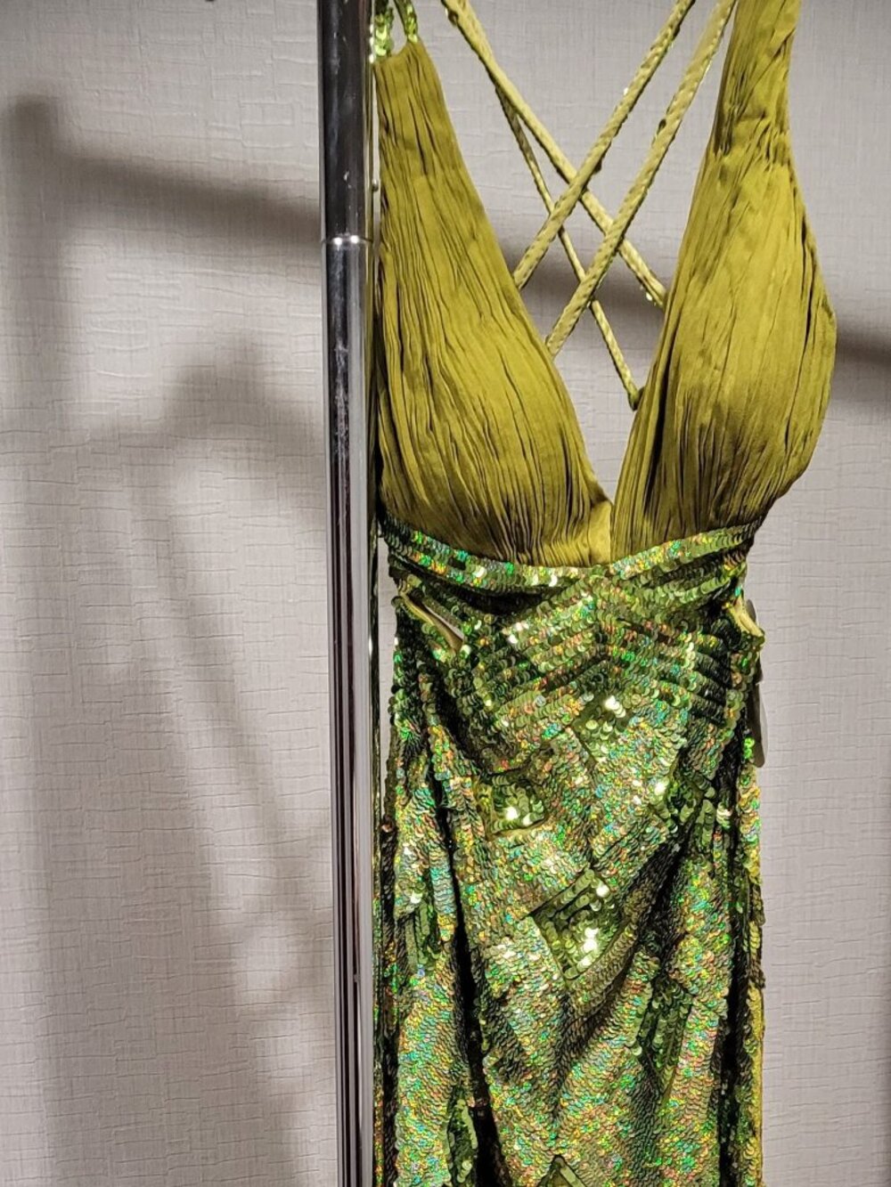 Precious Formals P8657 Size 6 Olive Green Prom Dress - Picture 2 of 9